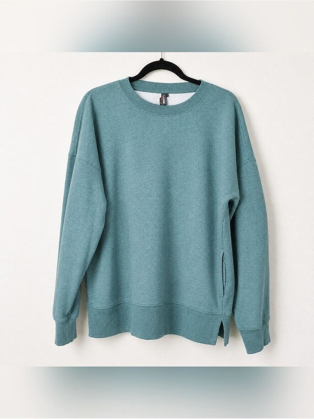 Kirkland Signature Olive/Teal Crewneck Sweatshirt Women's Size XL Soft Fleece